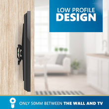 Load image into Gallery viewer, TV Wall Bracket Mount Fits LG 43LK5900PLA 43"| Tilting. VESA Compliant Wall Bracket for Flat Screens and LED Monitors - Low Profile Television Panel Anchor - With Moveable, Lockable 12 Degree Tilt