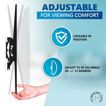 Load image into Gallery viewer, Universal TV Mount - 26” to 65”, VESA Compliant Wall Bracket for Flat Screens and LED Monitors - Low Profile Television Panel Anchor - With Moveable, Lockable 12 Degree Tilt