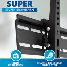 Load image into Gallery viewer, Universal TV Mount - 26” to 65”, VESA Compliant Wall Bracket for Flat Screens and LED Monitors - Low Profile Television Panel Anchor - With Moveable, Lockable 12 Degree Tilt