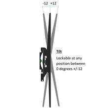 Load image into Gallery viewer, Universal TV Mount - 26” to 65”, VESA Compliant Wall Bracket for Flat Screens and LED Monitors - Low Profile Television Panel Anchor - With Moveable, Lockable 12 Degree Tilt