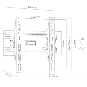 Universal Flat TV Wall Bracket Mount Fits from 18" to 40"